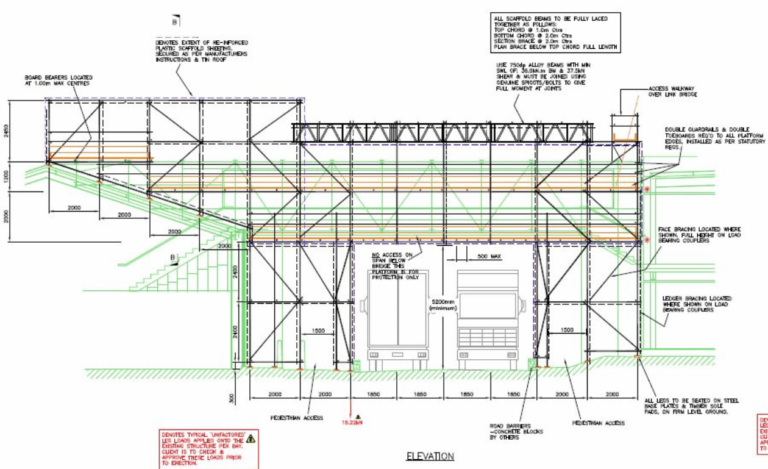 Scaffold Elevation Drawings