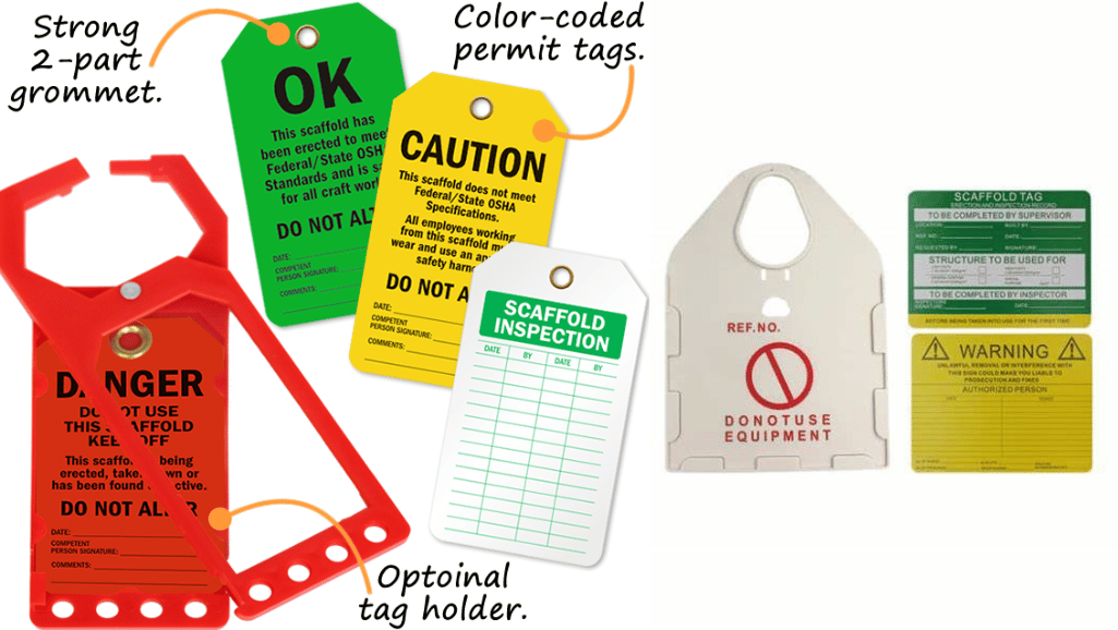 Scaffold Inspection Tags