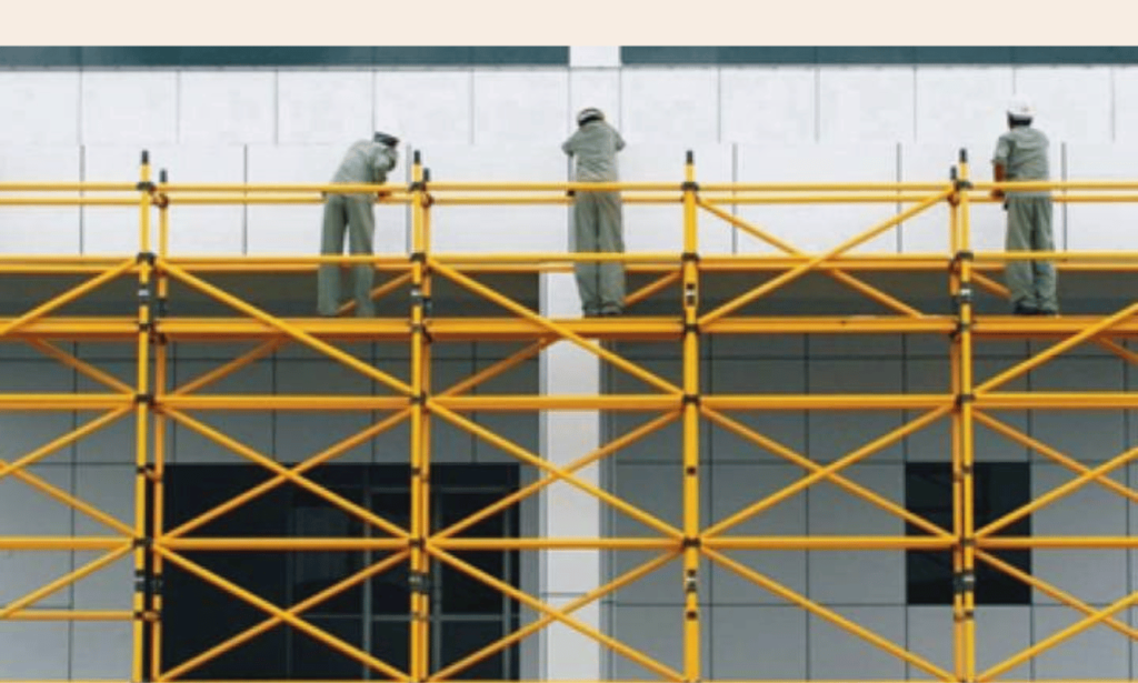 Yellow Scaffolding for Industrial Projects