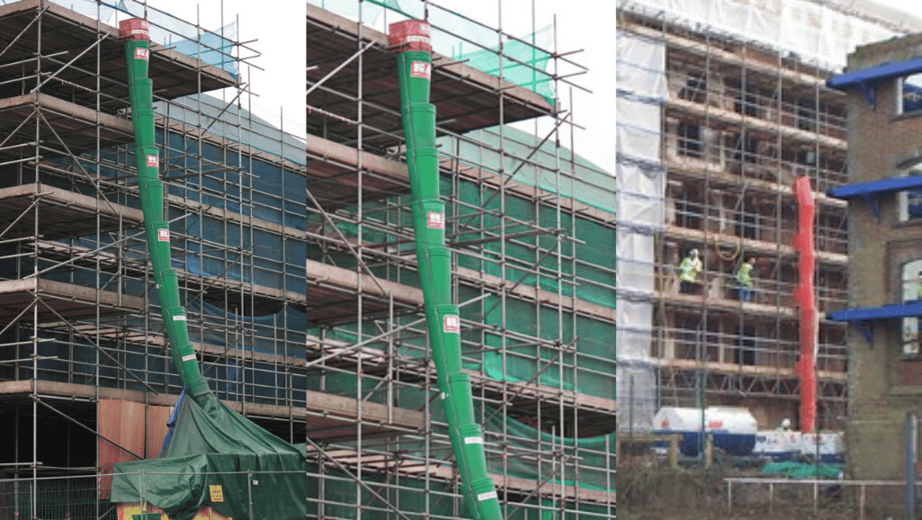 Efficient Rubble Chutes