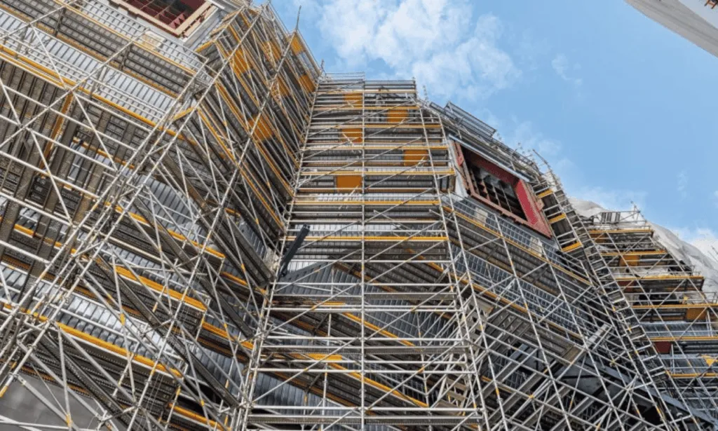 Facade Scaffolding Solutions for Safe Construction 1 Scaffold Ties on a Crumbling Facade