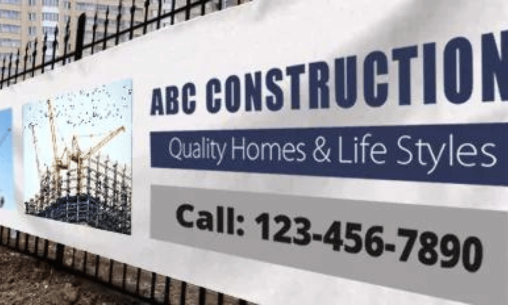 Complementing Informational and Construction Signage with Banners