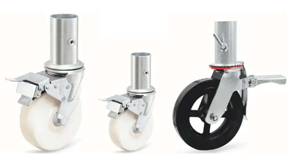 Top-Quality Scaffolding Wheels for Optimal Stability and Mobility 4 A person selecting the right scaffolding wheels for a project.